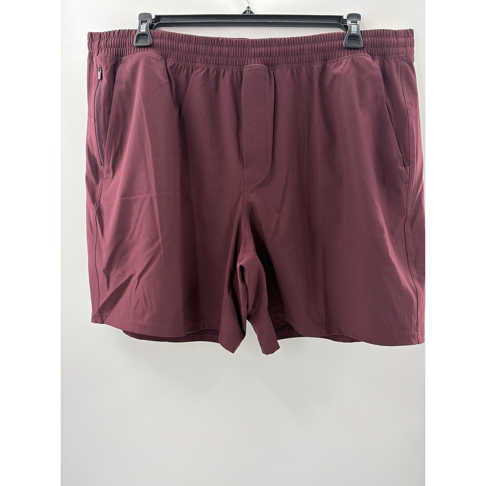 VRST Mens All-In Lined Short Burgundy Athletic Gym Training XXL New